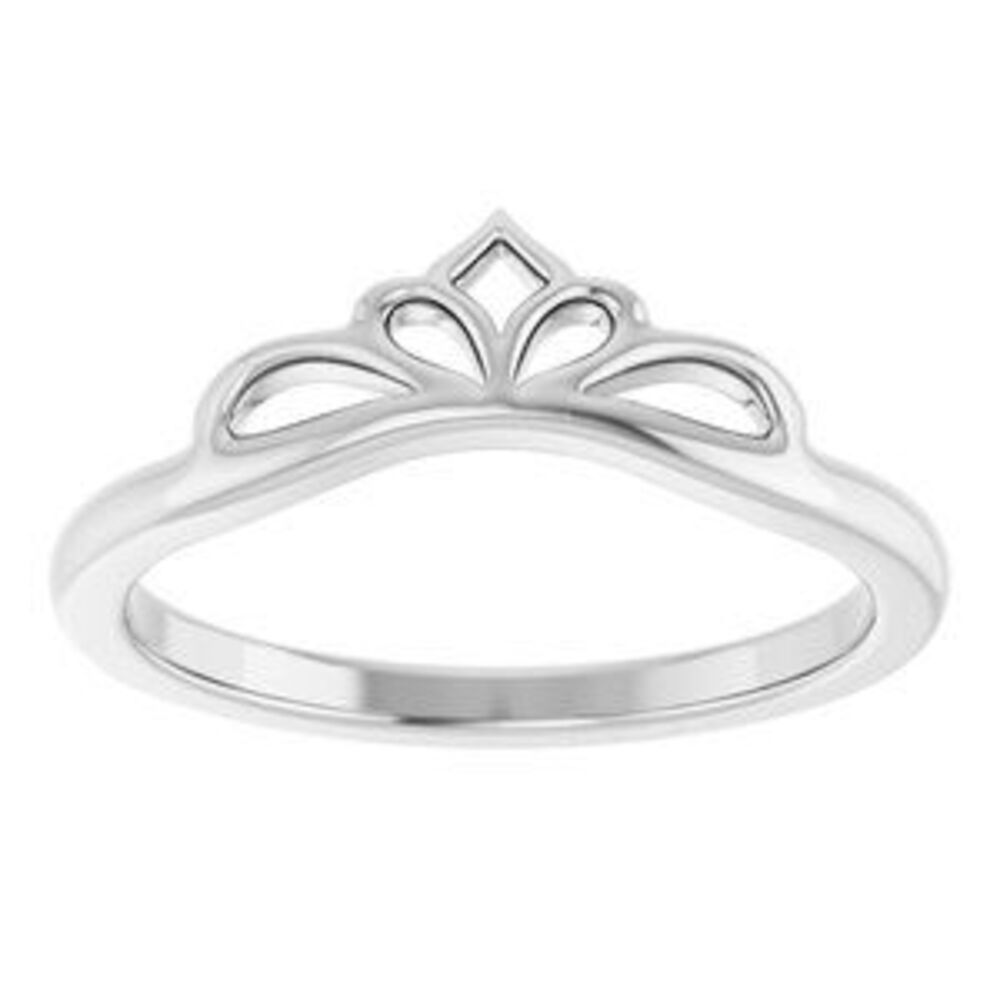 Sterling Silver Stackable Crown Ring - image 3